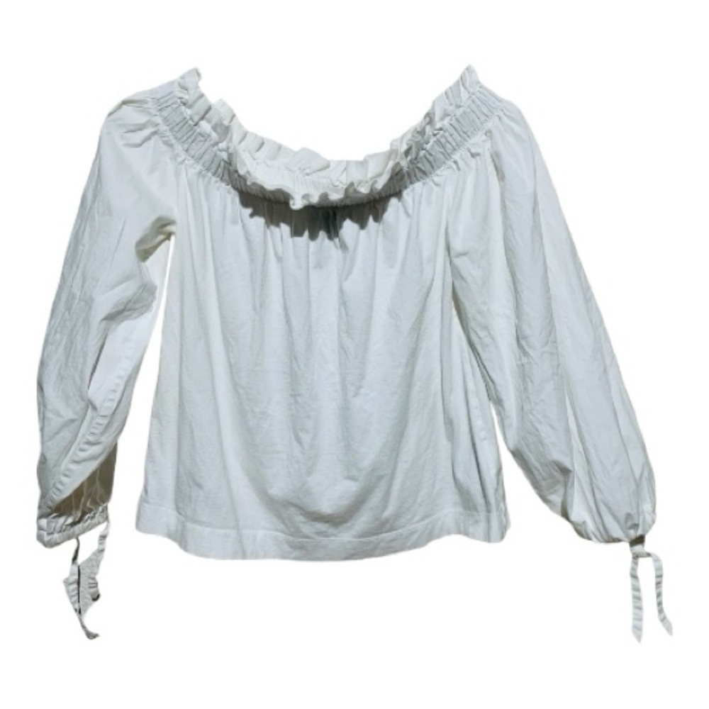 Banana Republic White Off-Shoulder Women's Top Size Small